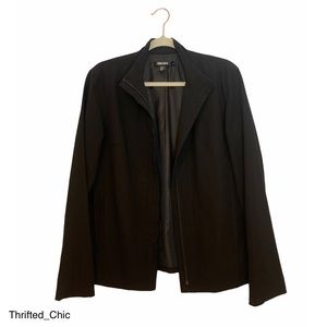 DKNY Black Zip-Up Blazer